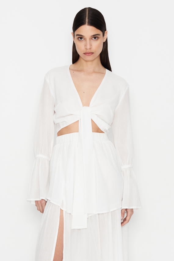 THROWBACK WAVES WHITE SKIRT