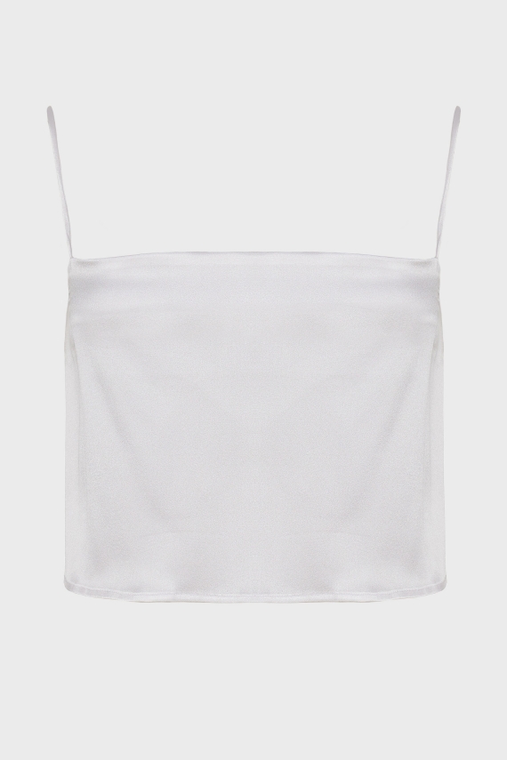 NAIA SILK CROP TOP  WHITE