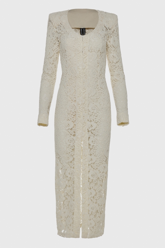 LACER DRESS ECRU