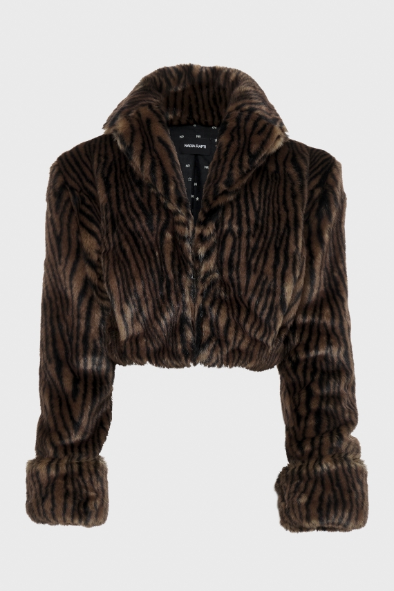 THROWBACK FUR CROPPED JACKET