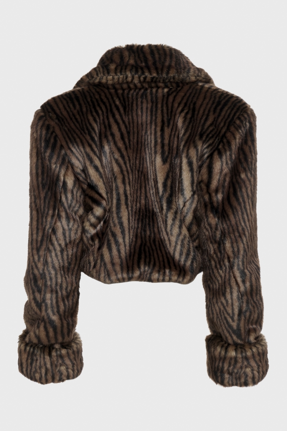 THROWBACK FUR CROPPED JACKET