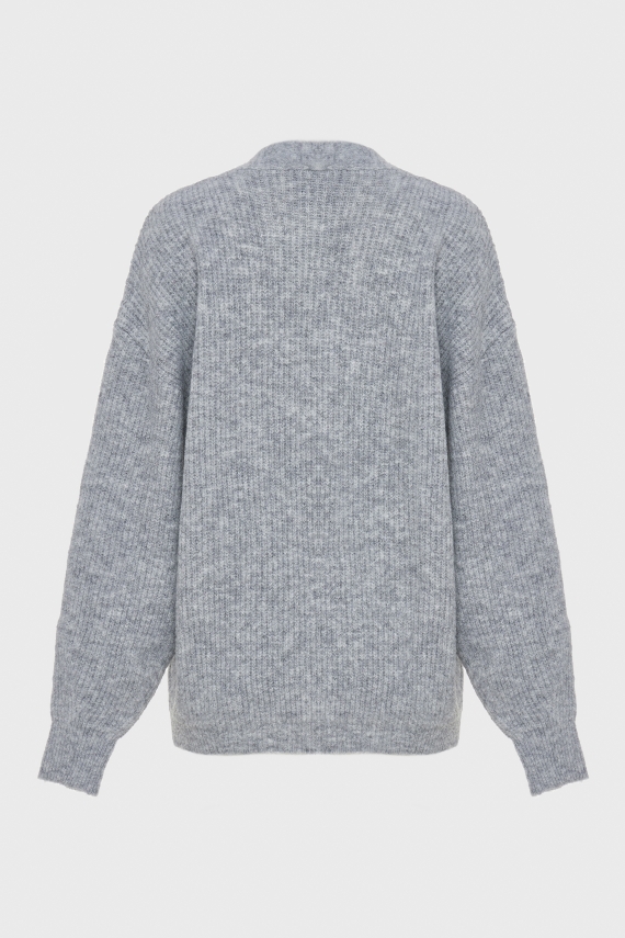 DONNA KNITTED CARDIGAN GREY