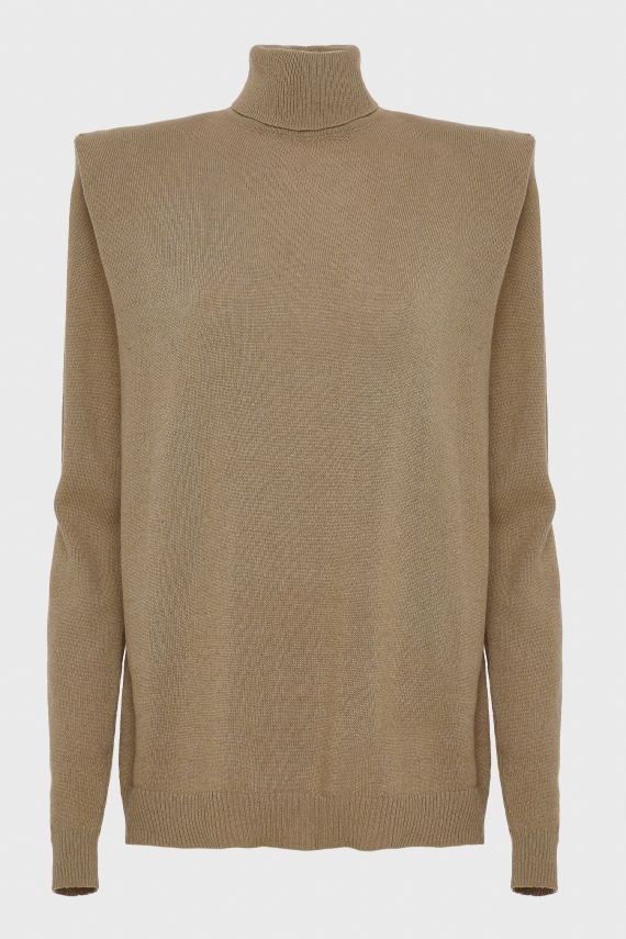 BASICK KNITTED BLOUSE CAMEL