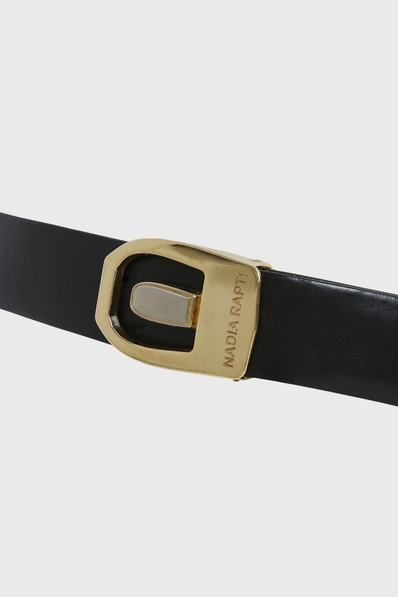 REI LEATHER BELT BLACK