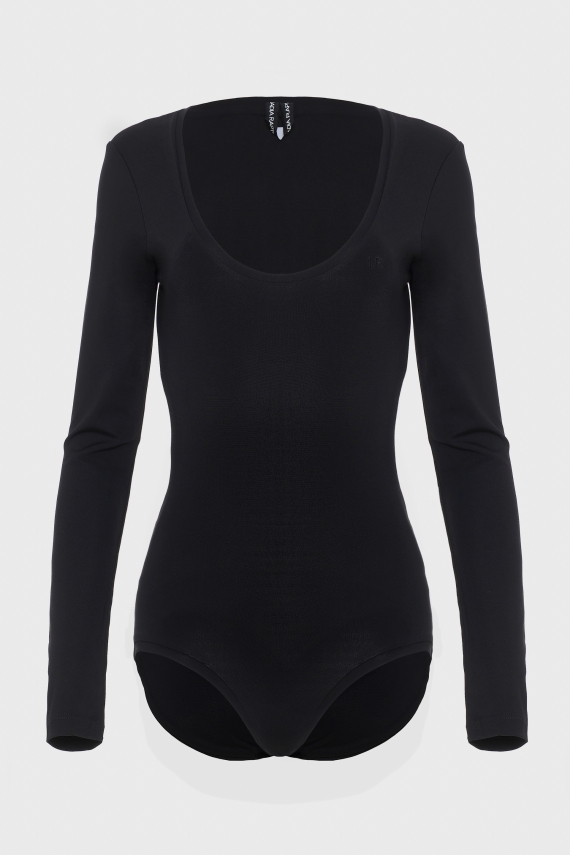 CLAUDIA LONG SLEEVE BODYSUIT BLACK
