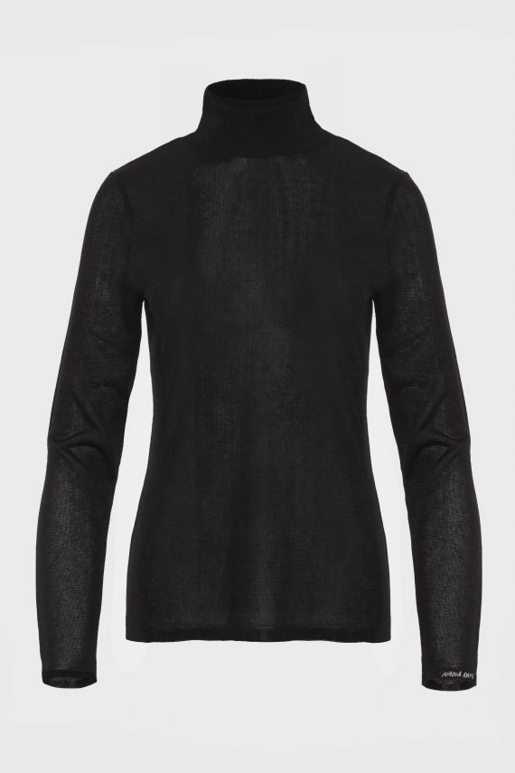 KATE KNITTED  BLOUSE BLACK