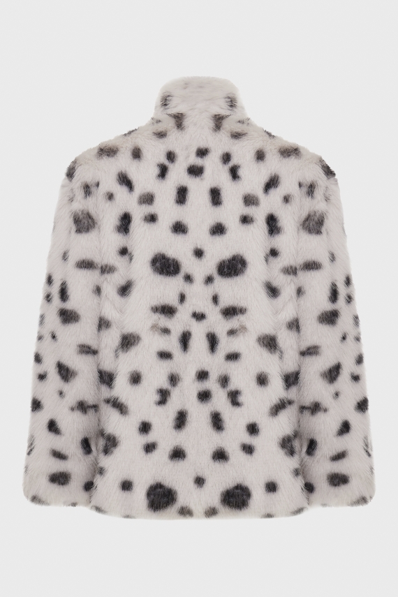 SALLY FUR JACKET B&W