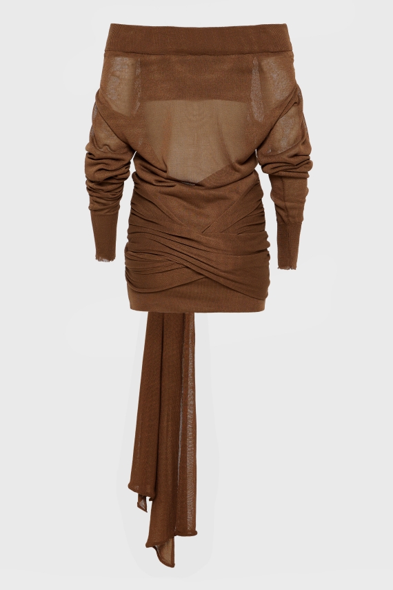 NO.26 MINI DRESS BROWN