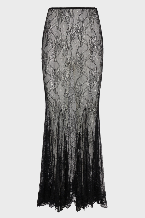 VEIL MAXI SKIRT BLACK