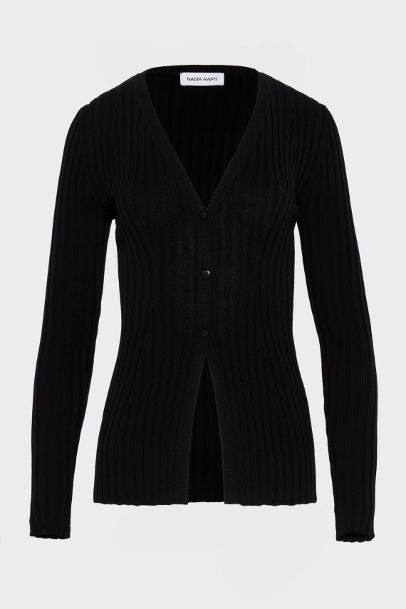FEMME KNITTED CARDIGAN BLACK