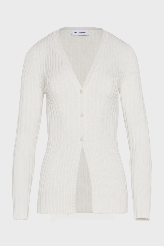 FEMME KNITTED CARDIGAN WHITE