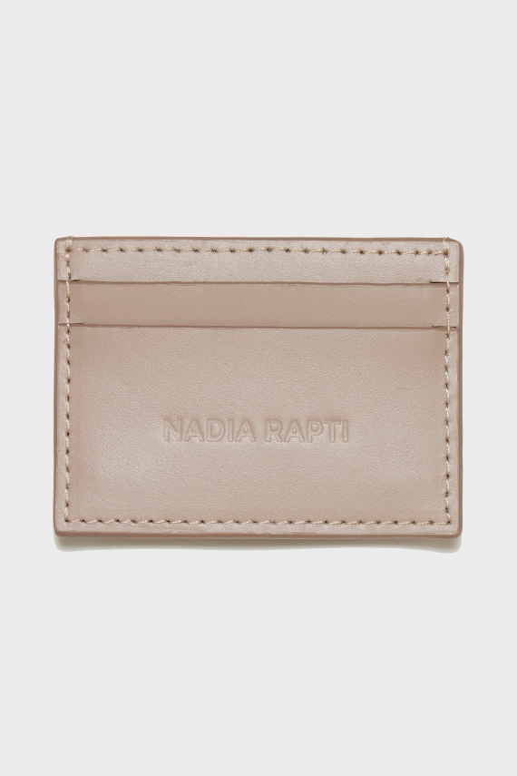 SIENA LEATHER CARD HOLDER GREIGE