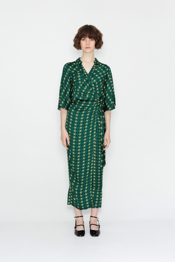 COTE DE FLEUR WRAP DRESS