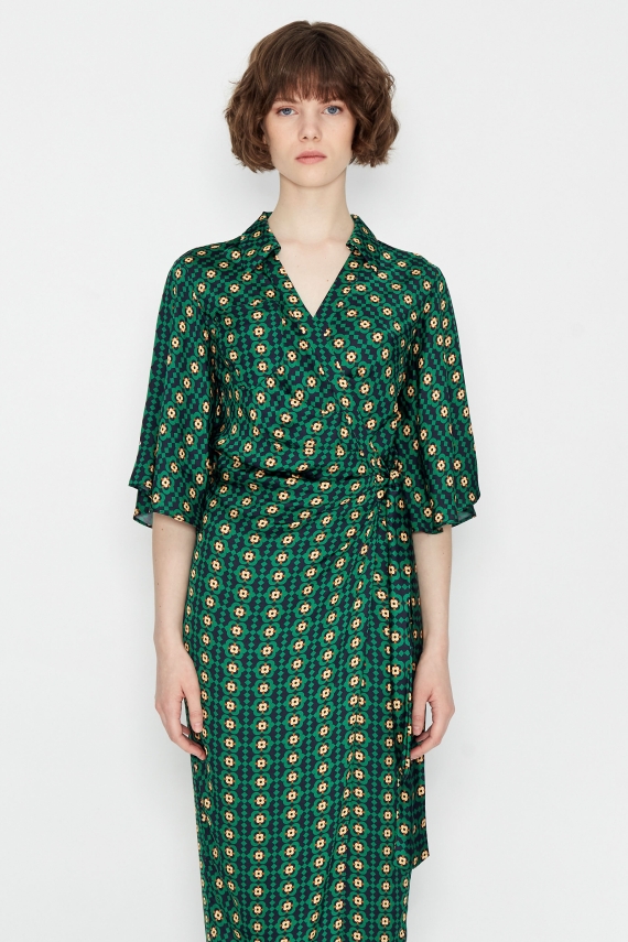 COTE DE FLEUR WRAP DRESS