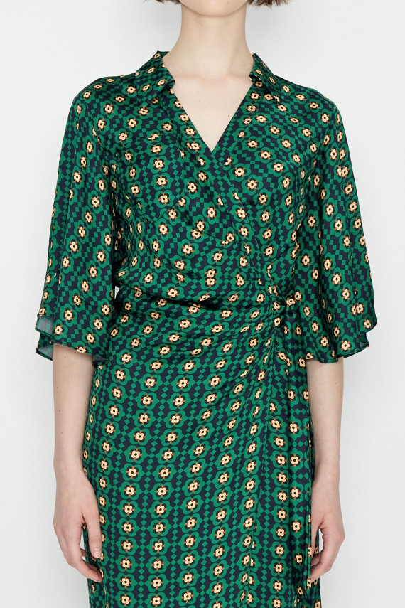 COTE DE FLEUR WRAP DRESS
