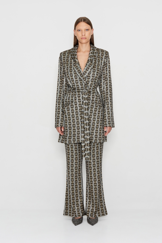 GALVANIZED BLAZER METALLIC SILVER