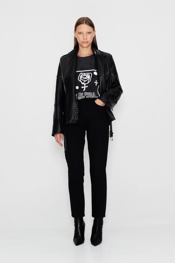 MOMENTUM LEATHER JACKET BLACK