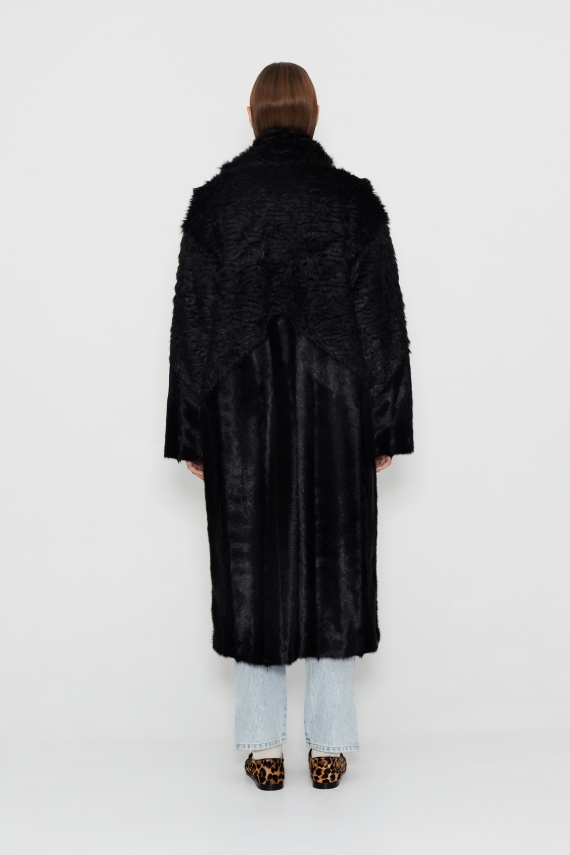 MAGNETIC DYNASTY FUR COAT BLACK