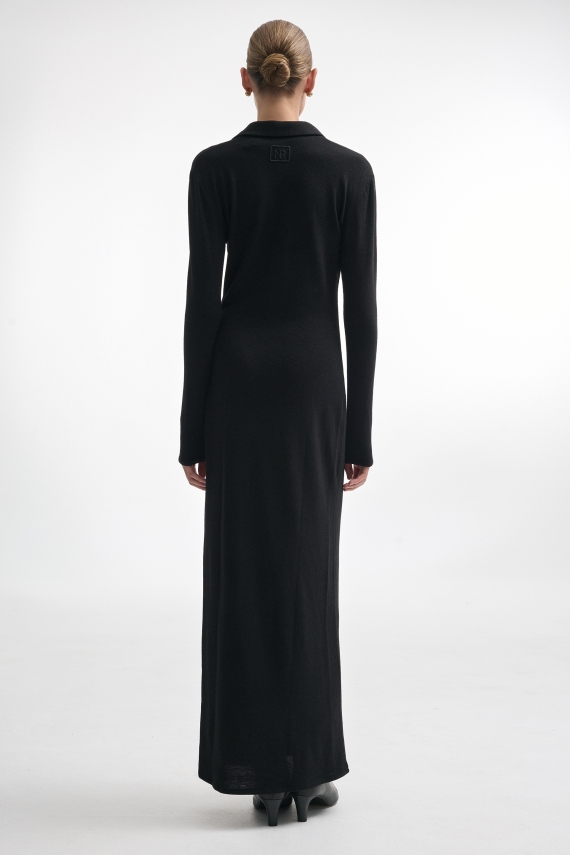 WHITNEY LONG SLEEVE DRESS BLACK