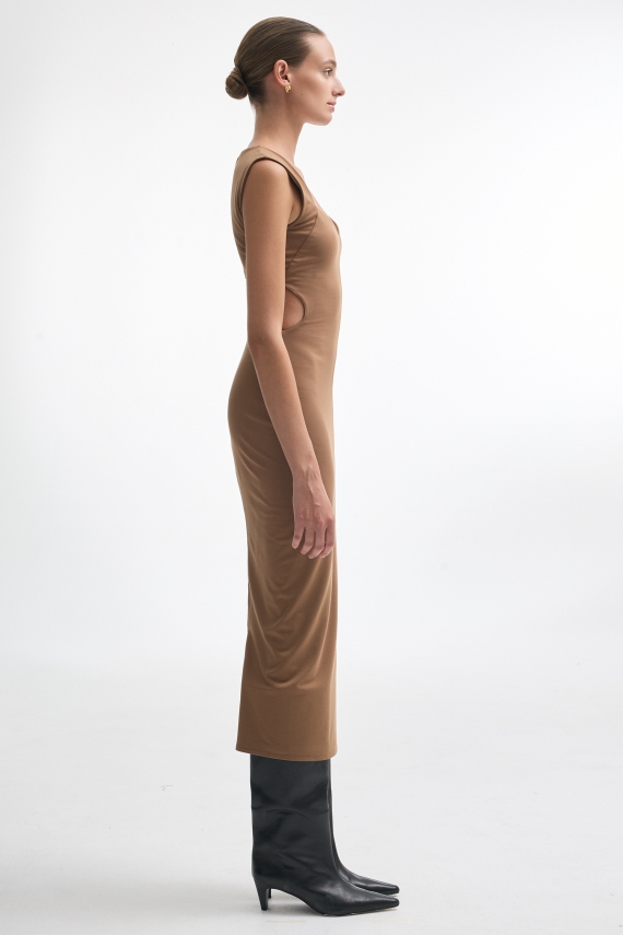 BROOKE DRESS BROWN