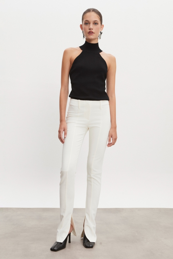 HOURGLASS SKINNY TROUSERS OFF WHITE