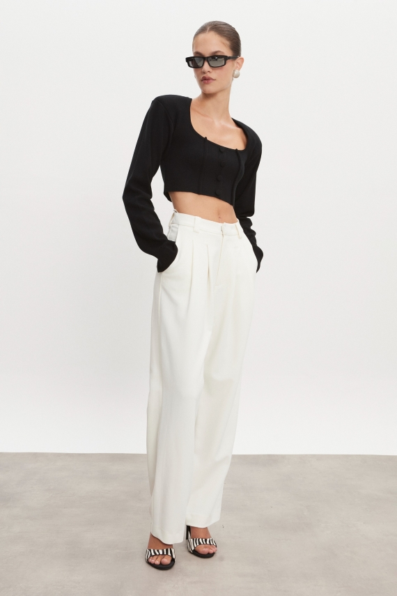 HOURGLASS TROUSERS OFF WHITE WOMEN/MEN