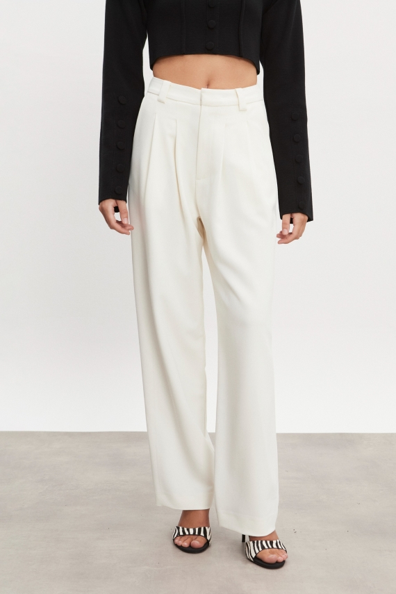 HOURGLASS TROUSERS OFF WHITE WOMEN/MEN