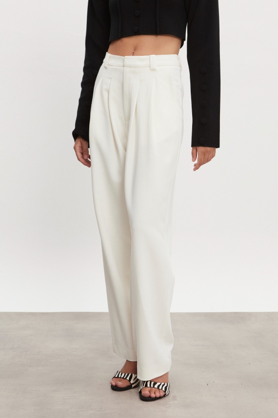 HOURGLASS TROUSERS OFF WHITE WOMEN/MEN