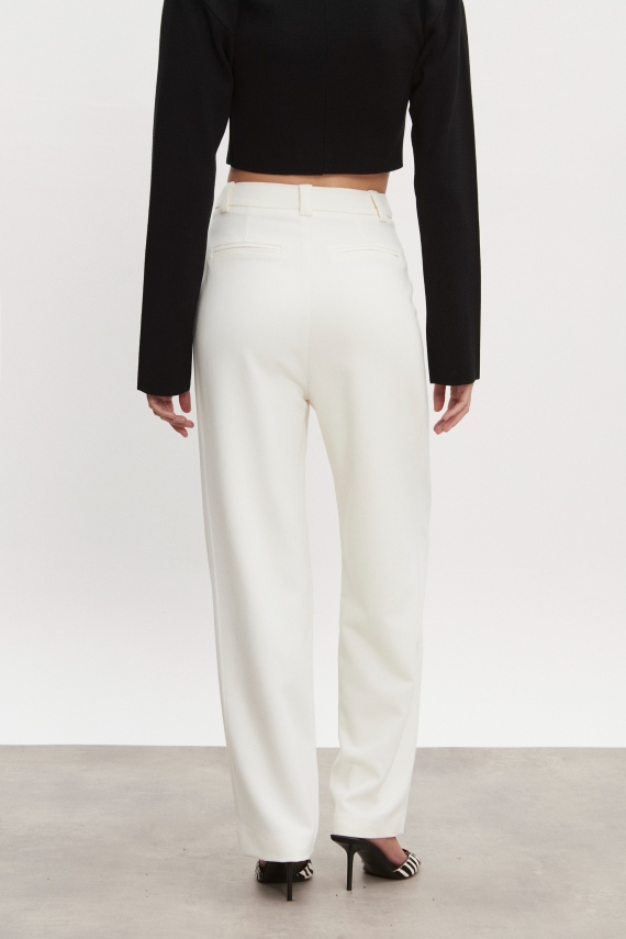 HOURGLASS TROUSERS OFF WHITE WOMEN/MEN