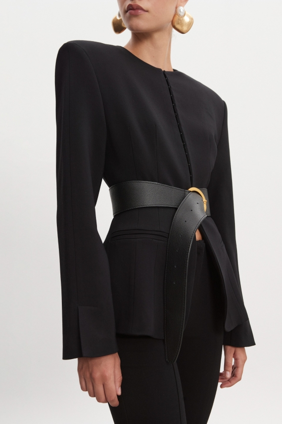 ZOE LEATHER BELT BLACK