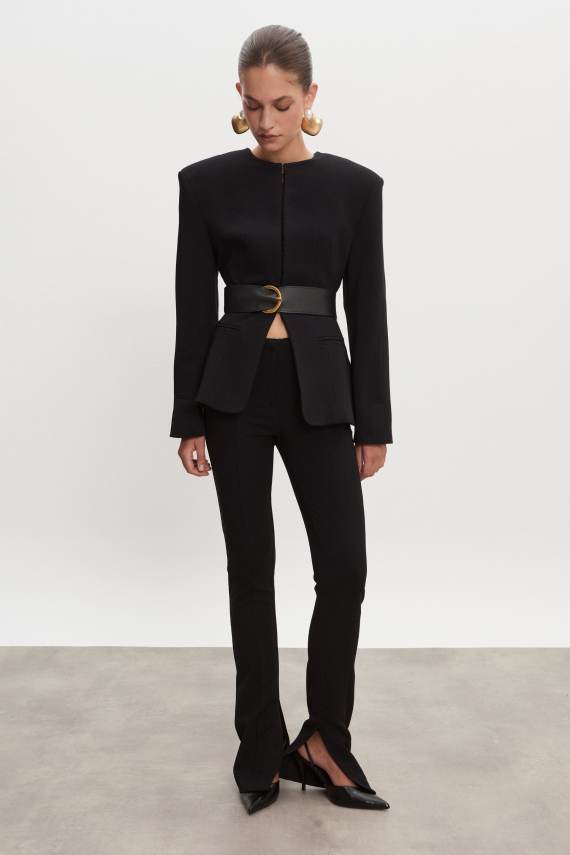 ZOE LEATHER BELT BLACK