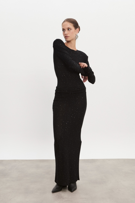 MAGNETIC KNITTED MAXI SKIRT 