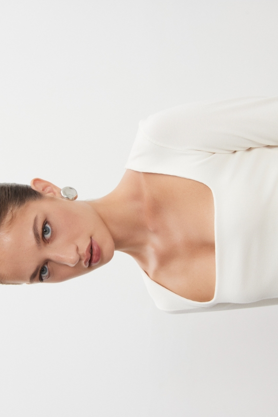 BITE CROP TOP OFF WHITE