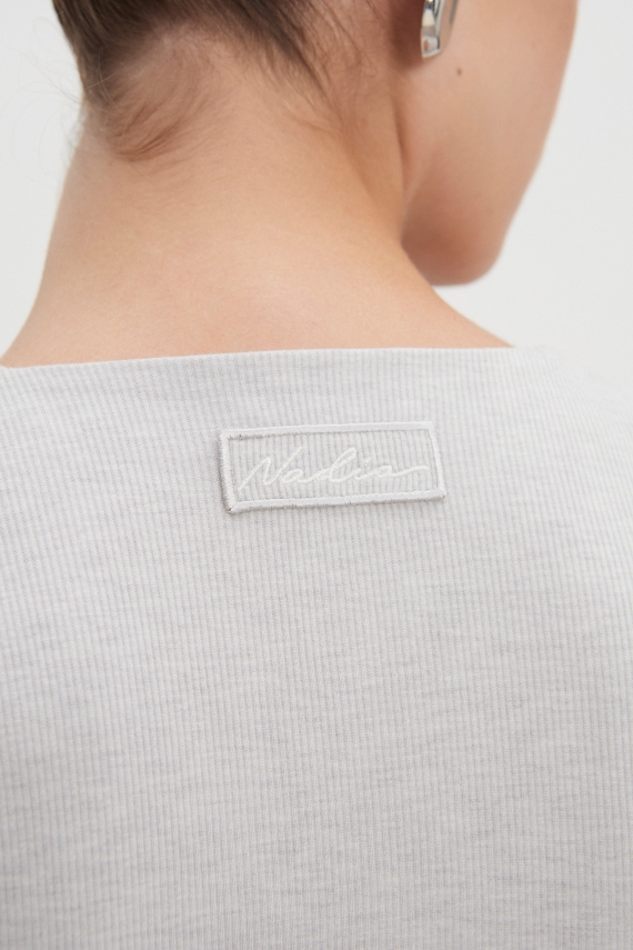 BITE CROP TOP GREY MELANGE