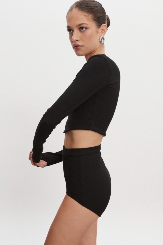 BITE CROP TOP BLACK