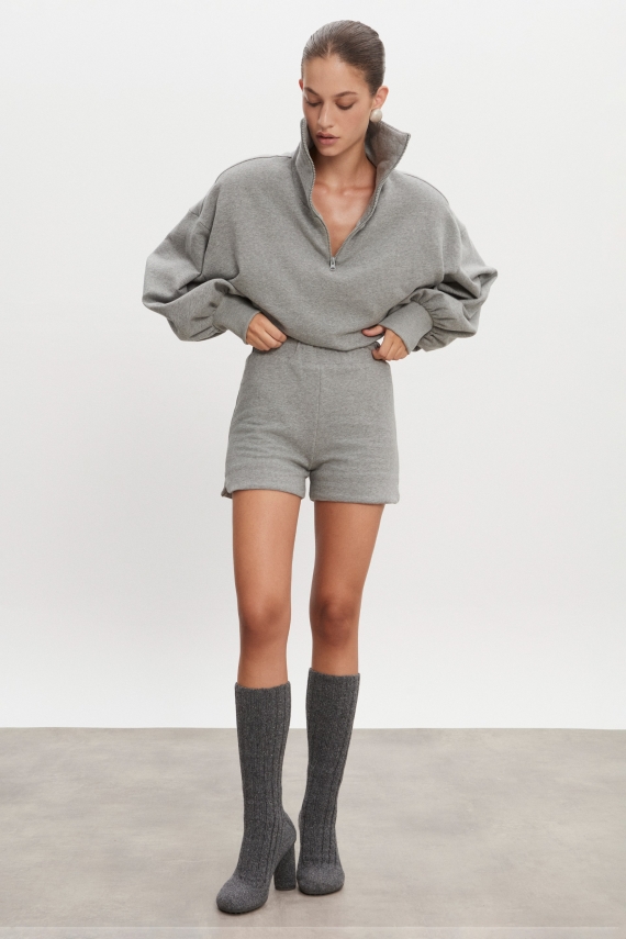 ZEN BLOUSE GREY MELANGE