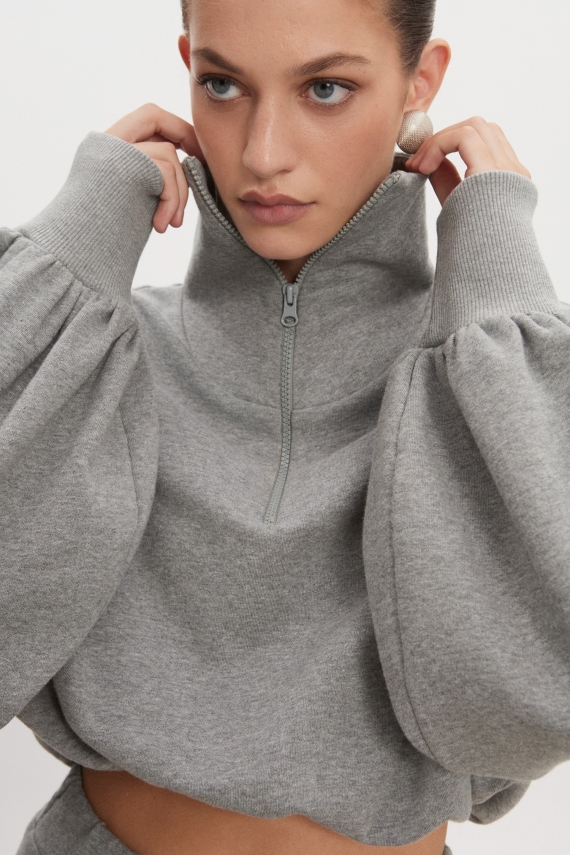 ZEN BLOUSE GREY MELANGE
