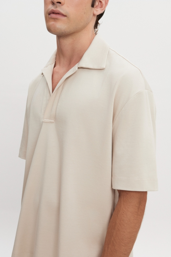 JAZZ POLO BLOUSE BEIGE WOMEN/MEN