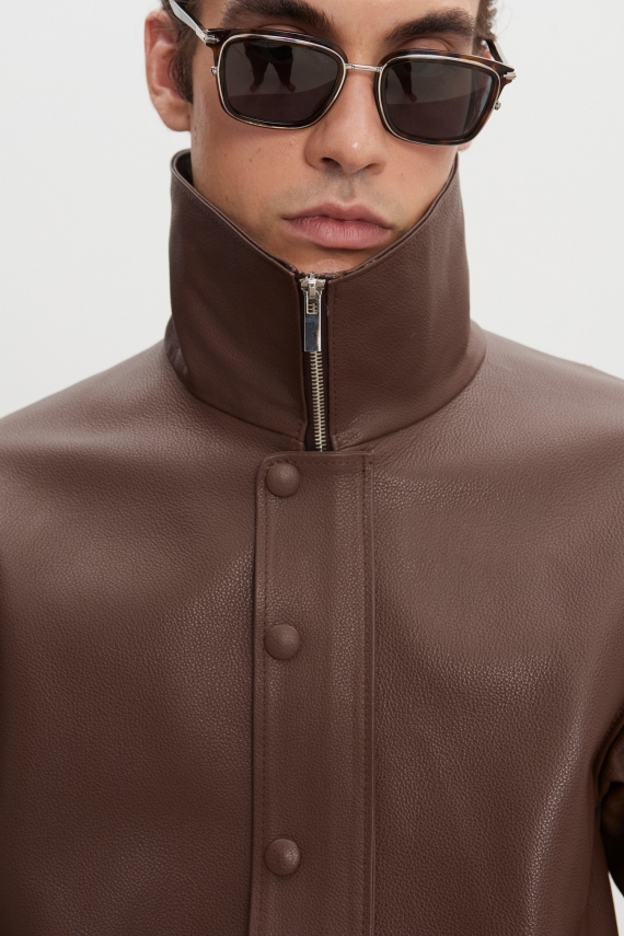 MEGAN LEATHER JACKET RUSTIC BROWN MEN