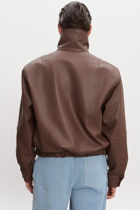 MEGAN LEATHER JACKET RUSTIC BROWN MEN