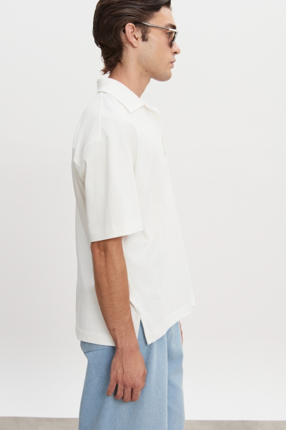 JAZZ POLO BLOUSE WOMEN/MEN WHITE