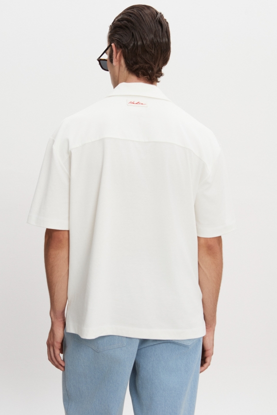 JAZZ POLO BLOUSE WOMEN/MEN WHITE