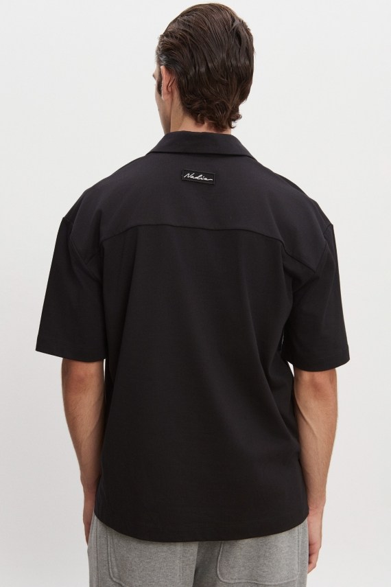 JAZZ POLO BLOUSE WOMEN/MEN BLACK