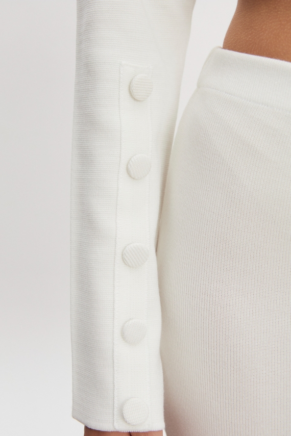 HEAVEN KNITTED CARDIGAN TOP OFFWHITE