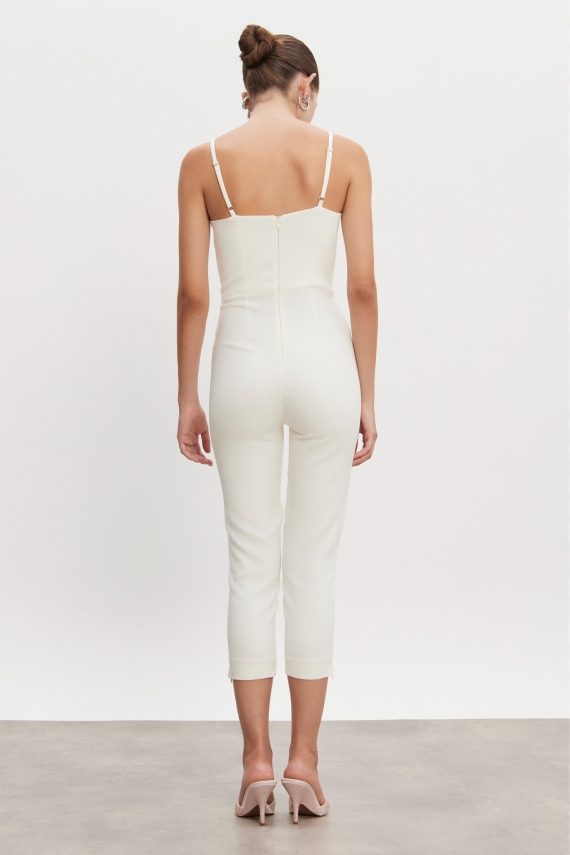 CALIFORNIA CAPRI JUMPSUIT OFF WHITE