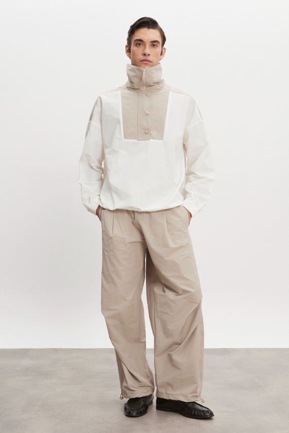 PAOLO WIND ANORAK MEN WHITE/GREIGE
