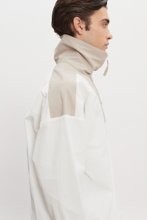 PAOLO WIND ANORAK MEN WHITE/GREIGE