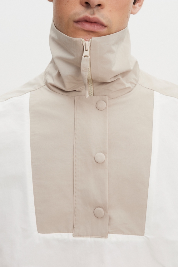 PAOLO WIND ANORAK MEN WHITE/GREIGE