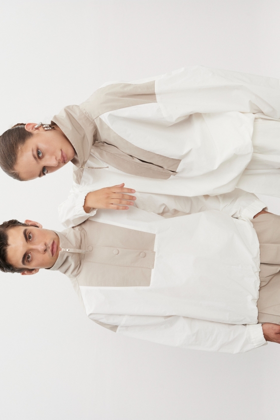 PAOLO WIND ANORAK WOMEN WHITE/GREIGE