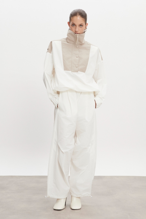 PAOLO WIND ANORAK WOMEN WHITE/GREIGE